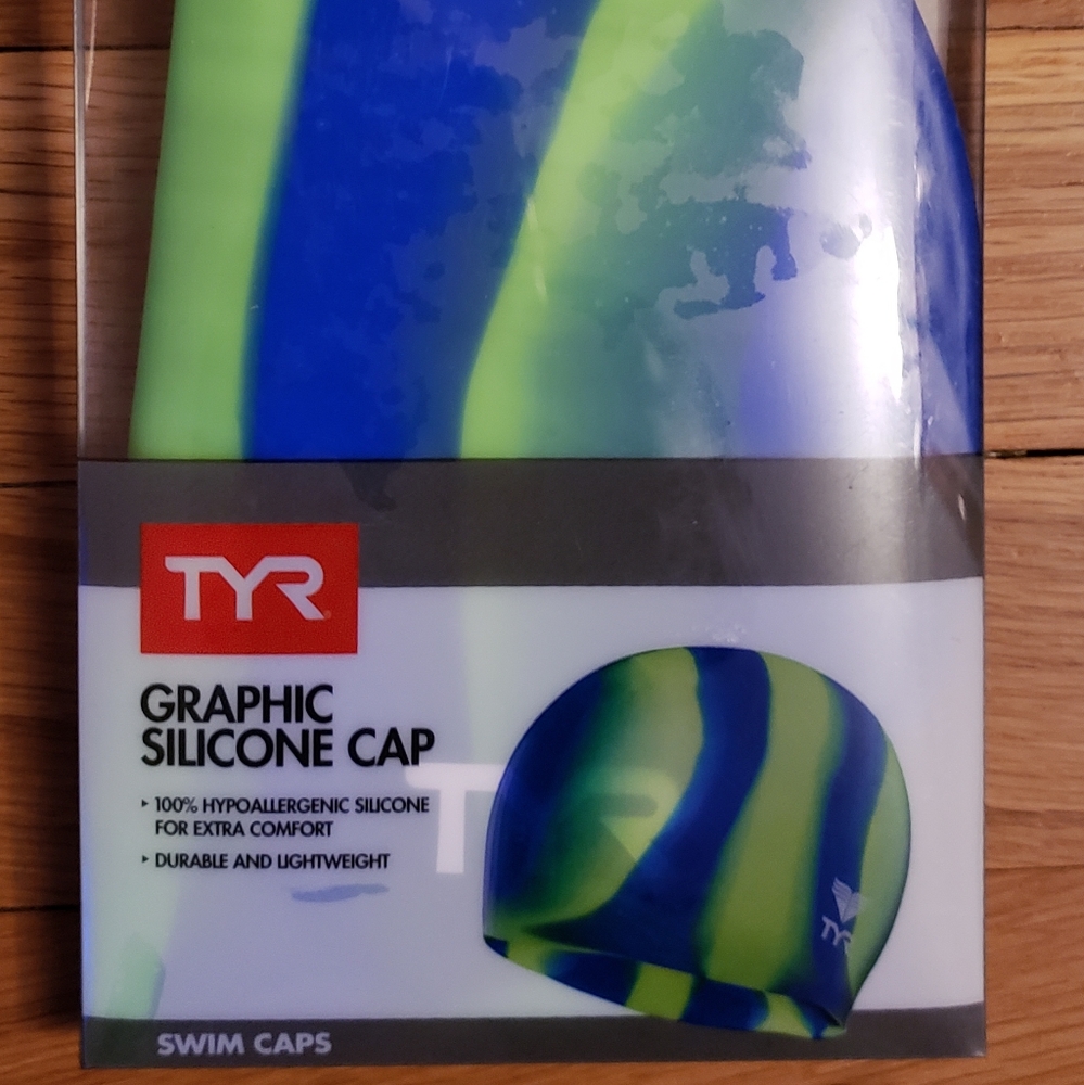 New TYR Multi Color Silicone Swim Cap